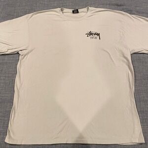 Stussy Paris Chapter Store Logo T-Shirt White Mens XL Streetwear Graphic Tee
